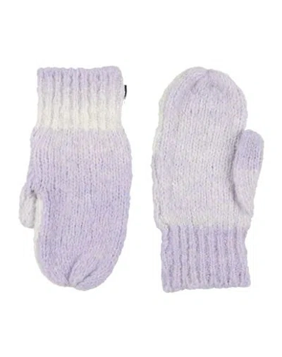 Msgm Woman Gloves Light Purple Size Onesize Acrylic, Wool, Polyamide