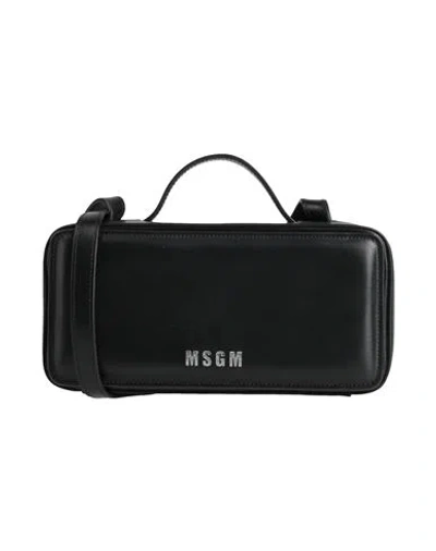 Msgm Woman Handbag Black Size - Calfskin