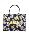 Msgm Woman Handbag Black Size - Cotton In Black