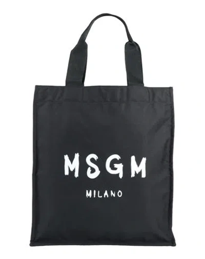 Msgm Woman Handbag Black Size - Textile Fibers