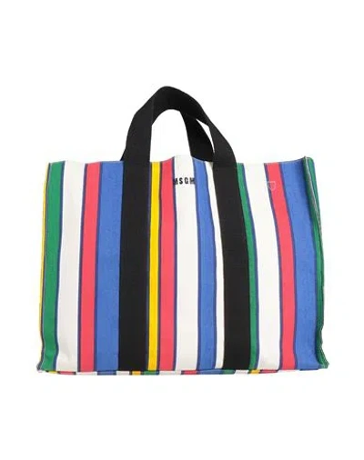 Msgm Woman Handbag Blue Size - Cotton