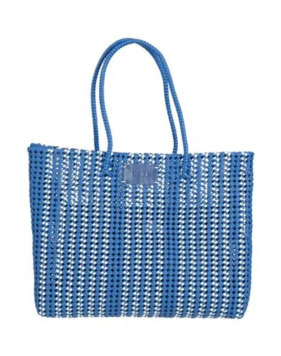Msgm Woman Handbag Blue Size - Acrylic