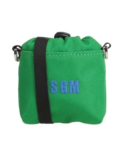Msgm Woman Handbag Green Size - Polyester