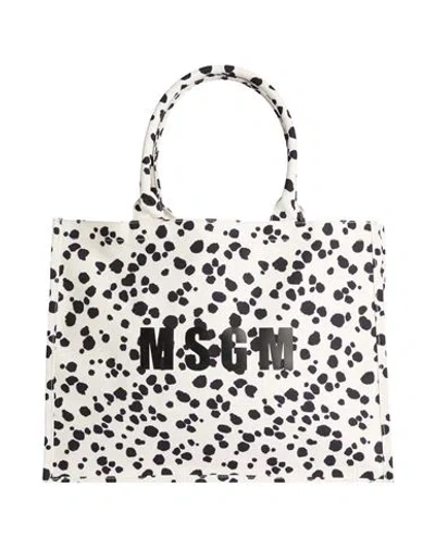 Msgm Woman Handbag Off White Size - Textile Fibers