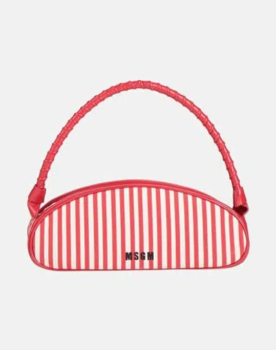Msgm Woman Handbag Red Size - Cotton