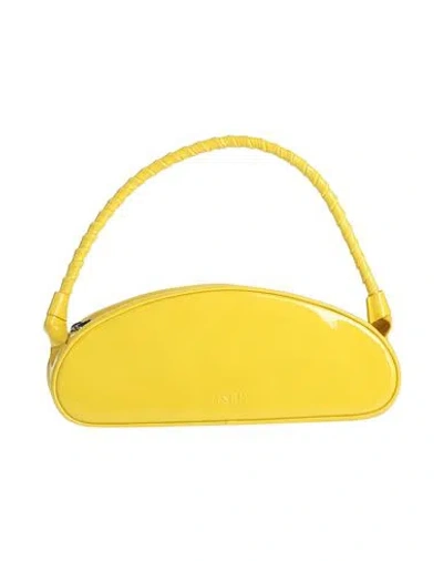 Msgm Woman Handbag Yellow Size - Calfskin