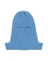 Msgm Woman Hat Azure Size Onesize Wool, Polyamide In Blue
