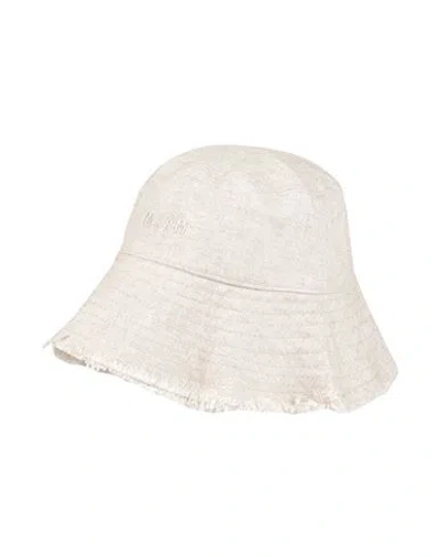 Msgm Woman Hat Beige Size M Viscose, Linen