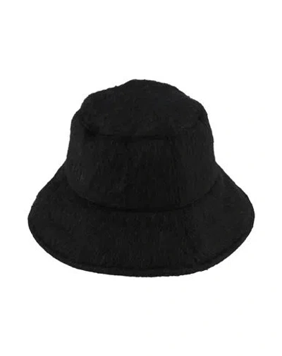 Msgm Woman Hat Black Size L Virgin Wool, Polyamide, Alpaca Wool