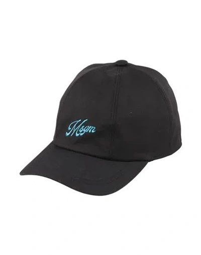 Msgm Woman Hat Black Size Onesize Cotton, Elastane