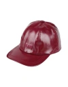 Msgm Woman Hat Burgundy Size Onesize Polyester