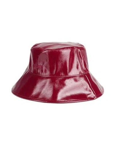 Msgm Woman Hat Garnet Size S Polyester In Red
