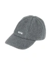Msgm Woman Hat Grey Size Onesize Polyester In Gray