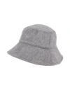 Msgm Woman Hat Grey Size S Wool, Polyamide