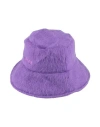 MSGM MSGM WOMAN HAT LIGHT PURPLE SIZE L VIRGIN WOOL, POLYAMIDE, ALPACA WOOL