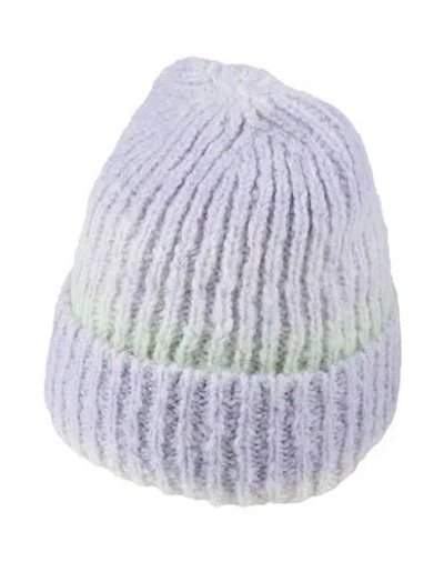 Msgm Woman Hat Light Purple Size Onesize Acrylic, Wool, Polyamide In Blue