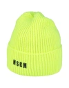 Msgm Woman Hat Light Yellow Size Onesize Acrylic