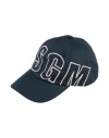 Msgm Woman Hat Midnight Blue Size Onesize Cotton In Blue