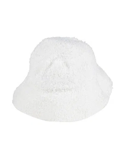 Msgm Woman Hat White Size M Polyamide, Polyester, Acrylic
