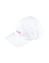 Msgm Woman Hat White Size Onesize Cotton In White