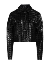 Msgm Woman Jacket Black Size 6 Polyester, Elastane, Polyurethane Coated In Black