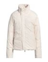 Msgm Woman Puffer Cream Size 16 Cotton, Polyamide In White