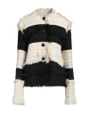 Msgm Woman Jacket Cream Size 8 Acrylic, Cotton, Polyester, Wool, Polyamide In White
