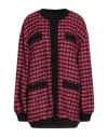 Msgm Woman Jacket Fuchsia Size 0 Cotton, Acrylic, Polyester, Wool, Viscose In Pink