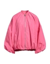 Msgm Woman Jacket Fuchsia Size 4 Polyester In Pink