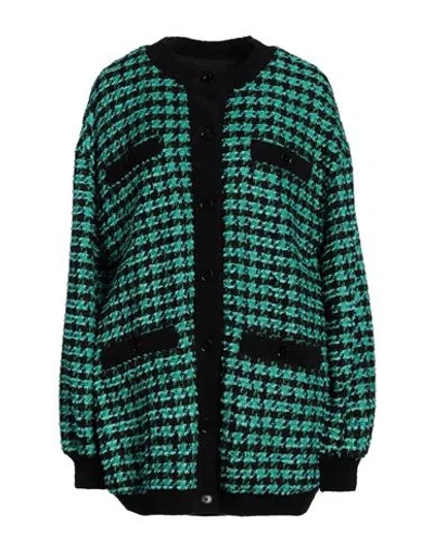 MSGM MSGM WOMAN JACKET GREEN SIZE 8 COTTON, ACRYLIC, POLYESTER, WOOL, VISCOSE