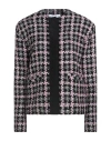 Msgm Woman Jacket Pink Size 4 Cotton, Polyamide, Synthetic Fibers, Wool, Metallic Fiber In Pink