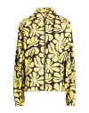 Msgm Woman Jacket Yellow Size 2 Cotton, Elastane, Pvc - Polyvinyl Chloride, Viscose, Polyamide In Multi