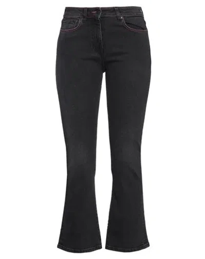 Msgm Woman Jeans Black Size 4 Cotton, Elastane