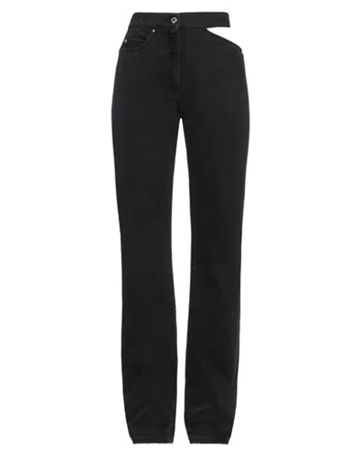 Msgm Woman Jeans Black Size 6 Cotton