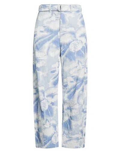 Msgm Woman Jeans Blue Size 12 Cotton, Polyester