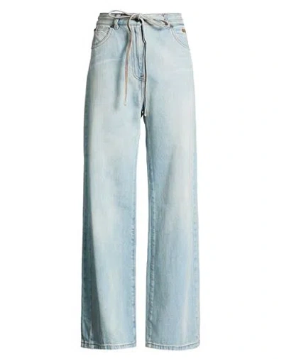 Msgm Woman Jeans Blue Size 4 Cotton
