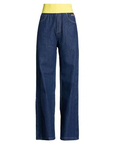 Msgm Woman Jeans Blue Size 4 Cotton