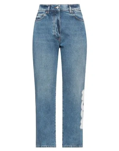 Msgm Woman Jeans Blue Size 4 Cotton