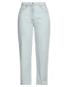 Msgm Woman Denim Pants Blue Size 6 Cotton In Blue