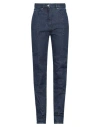 Msgm Woman Jeans Blue Size 4 Cotton, Polyamide, Elastane, Polyester In Blue