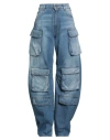 Msgm Woman Jeans Blue Size 6 Cotton In Blue