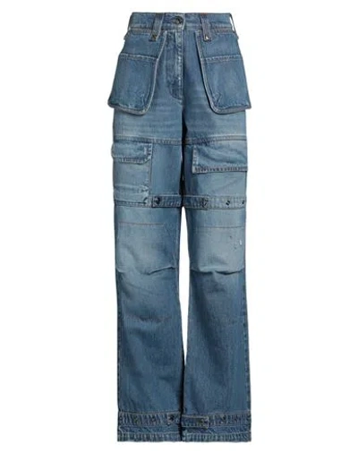 Msgm Woman Jeans Blue Size 8 Cotton