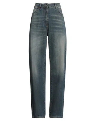 Msgm Woman Jeans Blue Size 8 Cotton