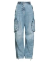 Msgm Woman Jeans Blue Size 8 Cotton In Blue