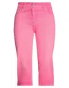 Msgm Denim Cropped In Pink