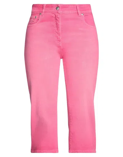 Msgm Denim Cropped In Pink