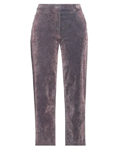 Msgm Woman Jeans Mauve Size 6 Cotton, Elastane In Purple