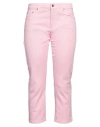 Msgm Woman Denim Pants Pink Size 8 Cotton In Pink