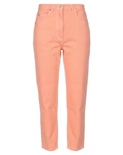 Msgm Woman Jeans Salmon Pink Size 6 Cotton