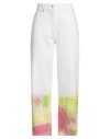 Msgm Mid-rise Tapered Jeans In White